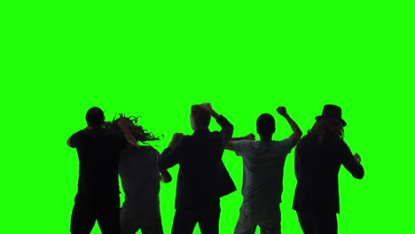 silueta de personas bailando