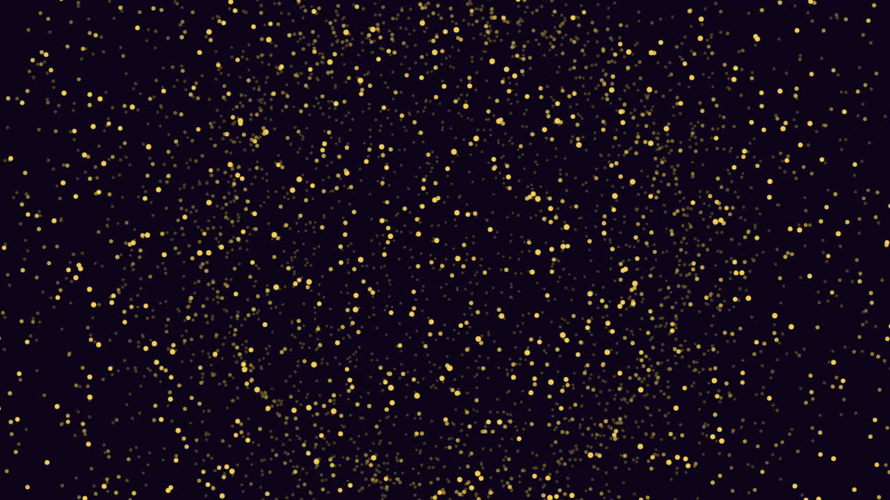 An abstract black and gold design with circular gold dots on a dark background creating a floating effect, suitable for diverse design projects
