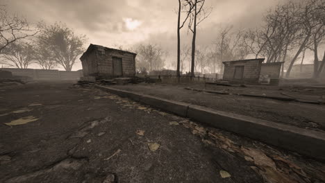 vista de la ciudad de pripyat de la zona de exclusión cerca de la central nuclear de chernobyl