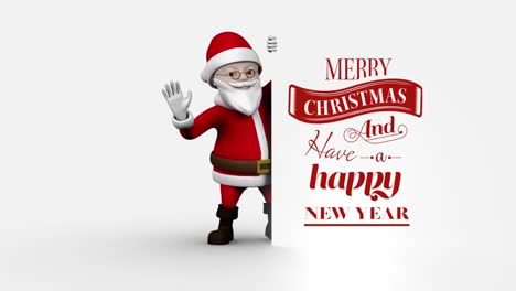 Feliz-Navidad-Y-Próspero-Año-Nuevo-Texto-Con-Santa-Holding-Board