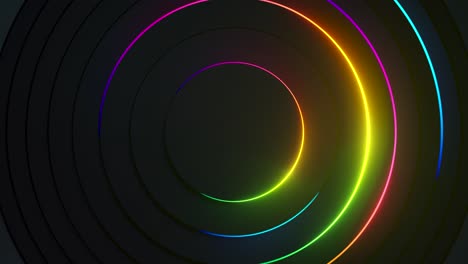 abstract neon circles background