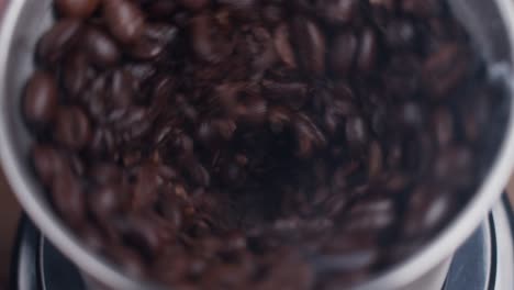 fine coffee beans grinding