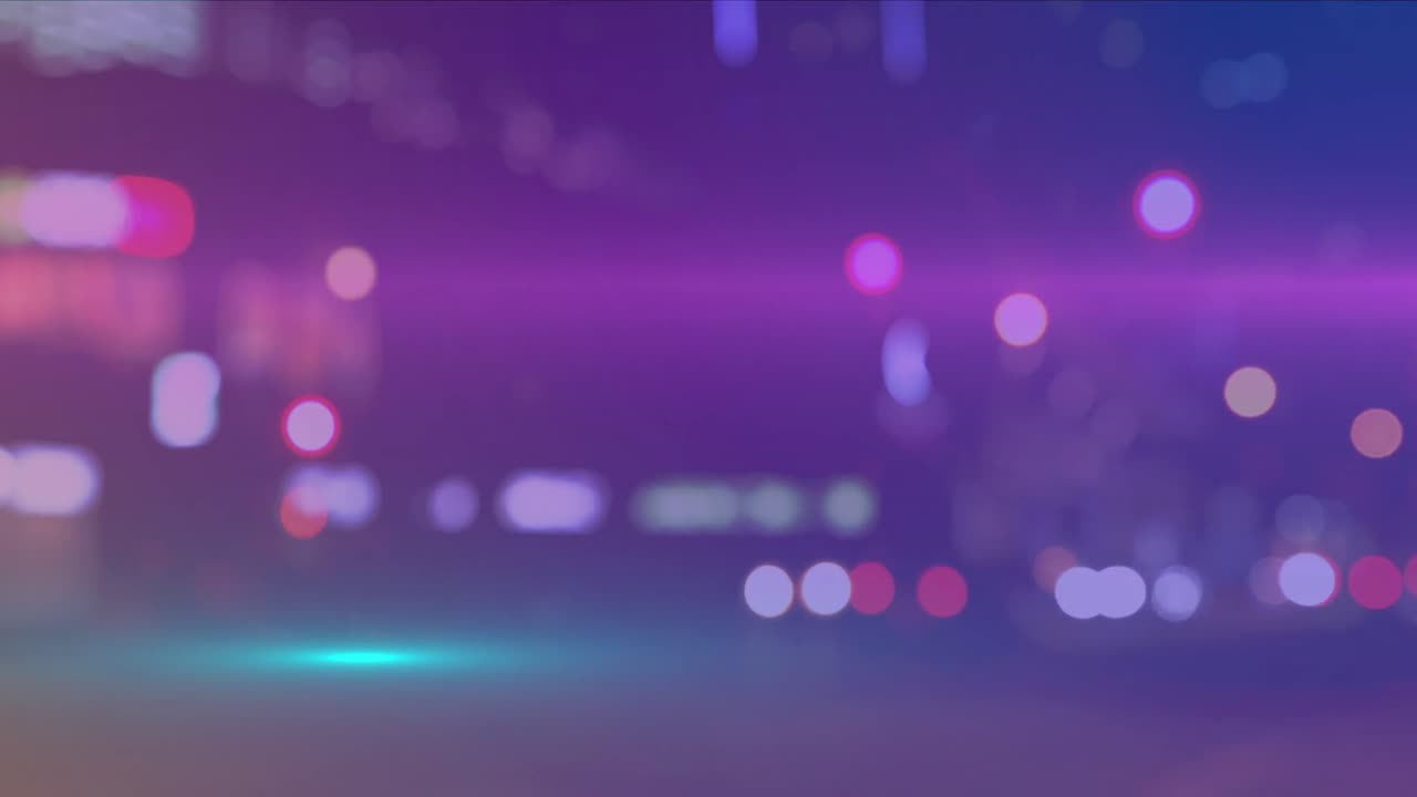 animation von blinkenden lichtern über einer autobahn