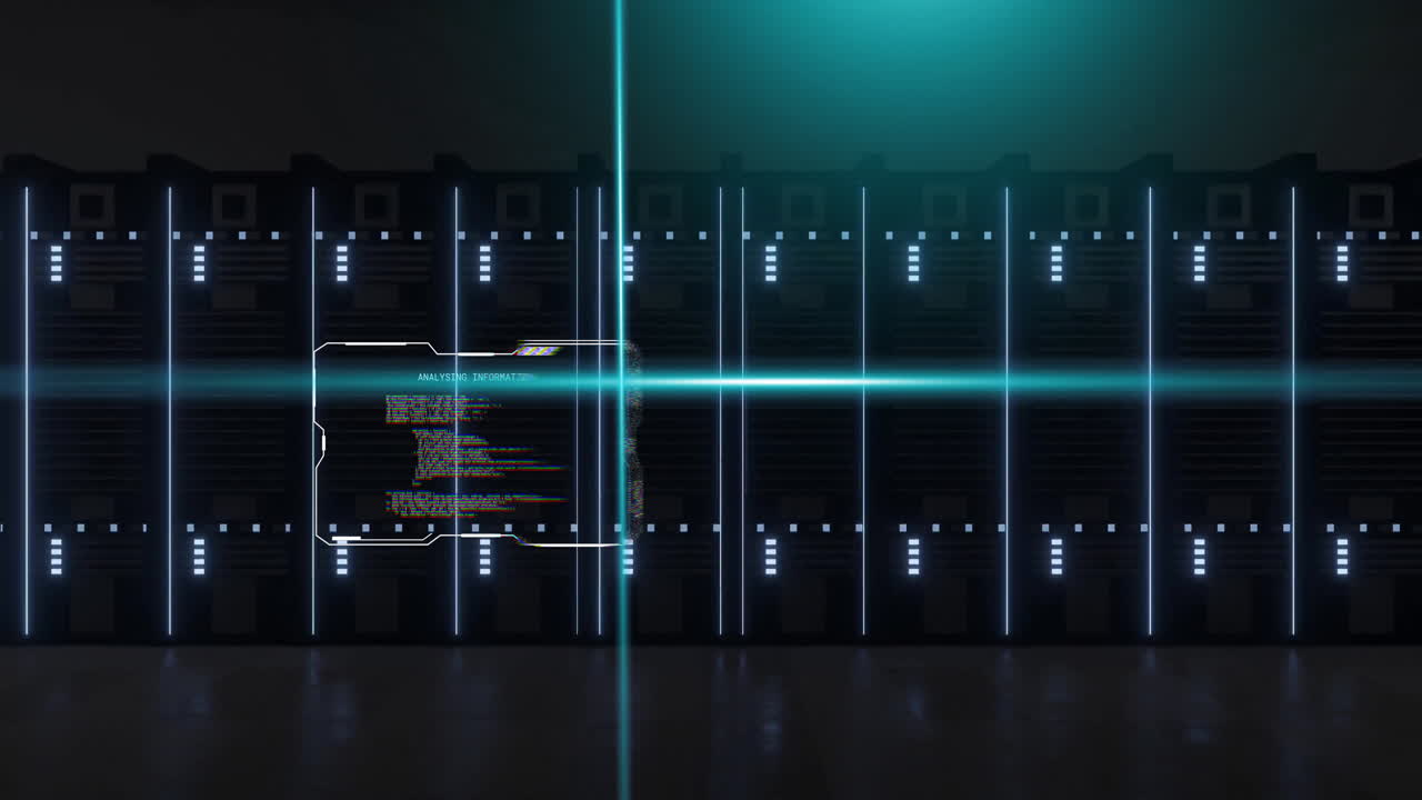 Animation of digital data processing over computer servers