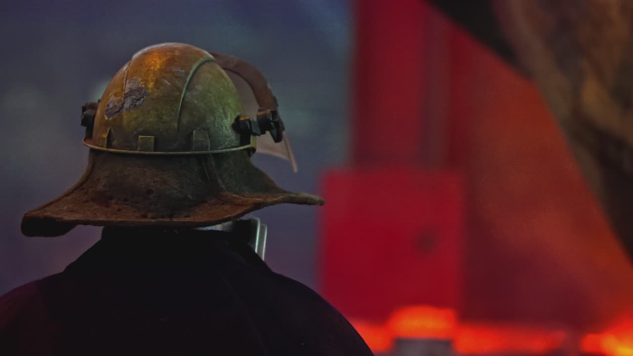 trabajador con equipo de protección en una fundición de metales
