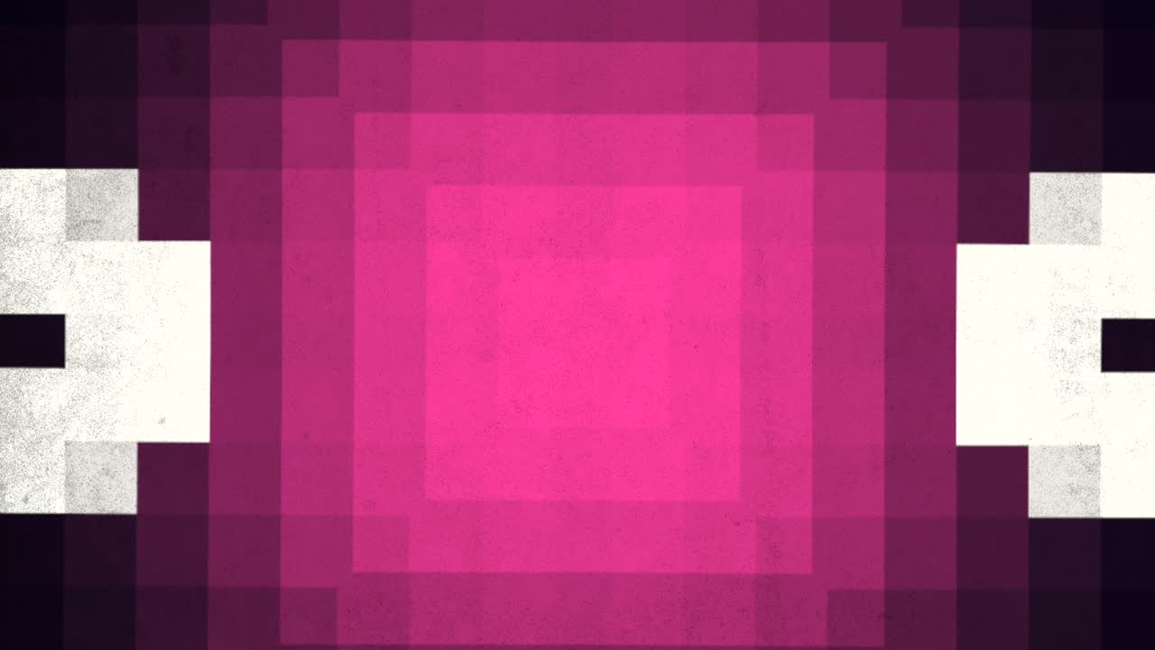 Pixelated pink and white checkerboard grid modern abstract digital artwork