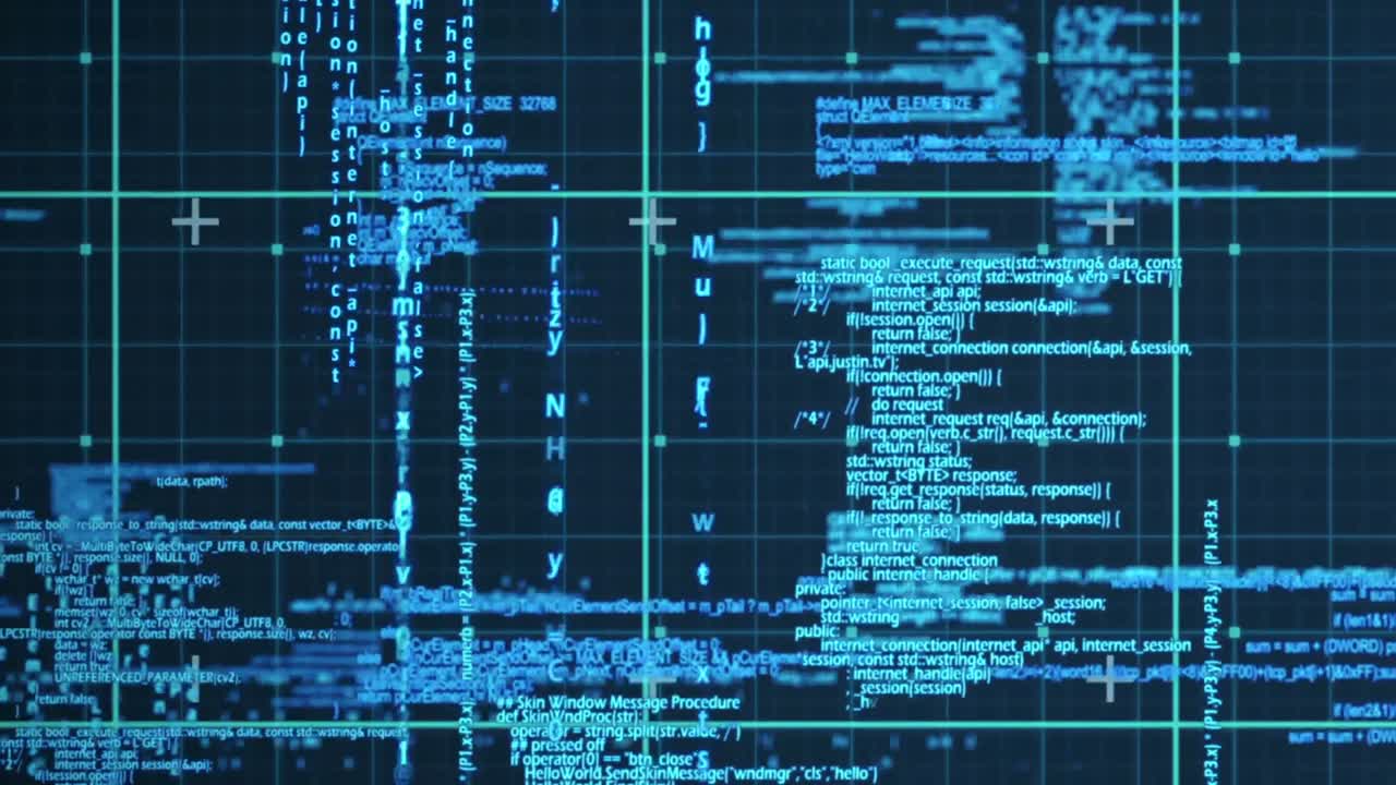 Digital animation of matrix