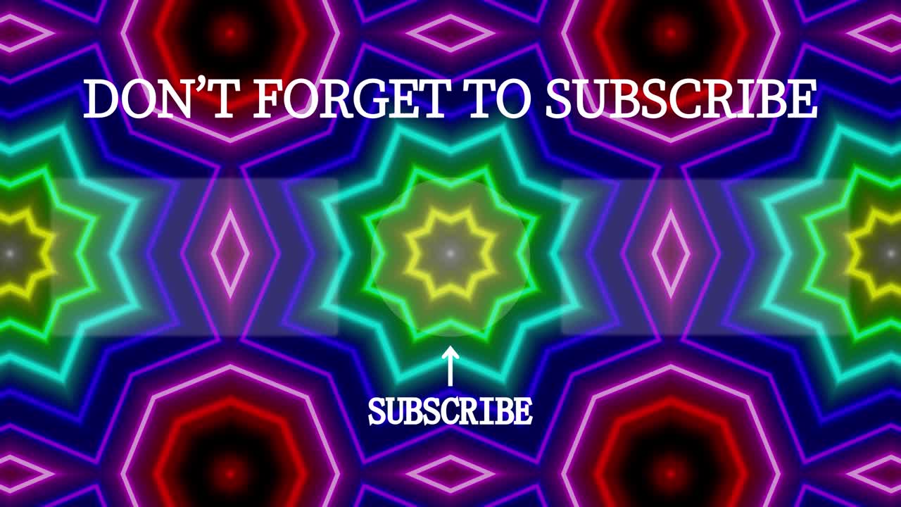 네온 표지판 패턴 엔드 카드 엔딩 스크린 모션 그래픽