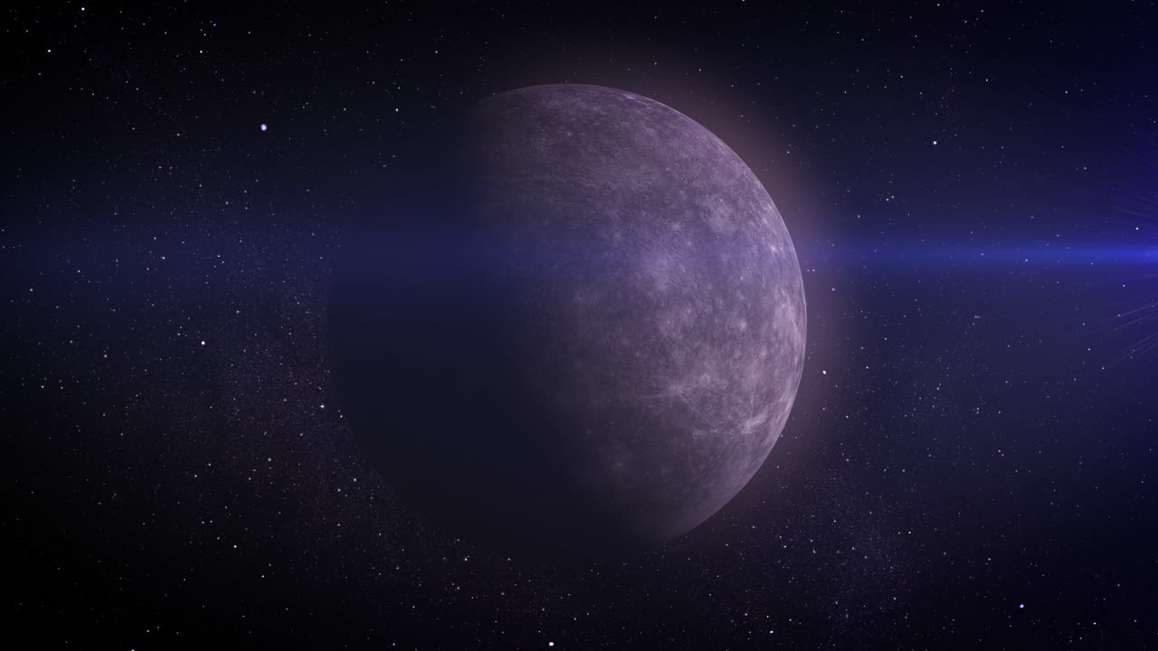 el planeta mercurio en el espacio