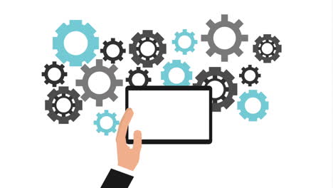 tabletas con engranajes