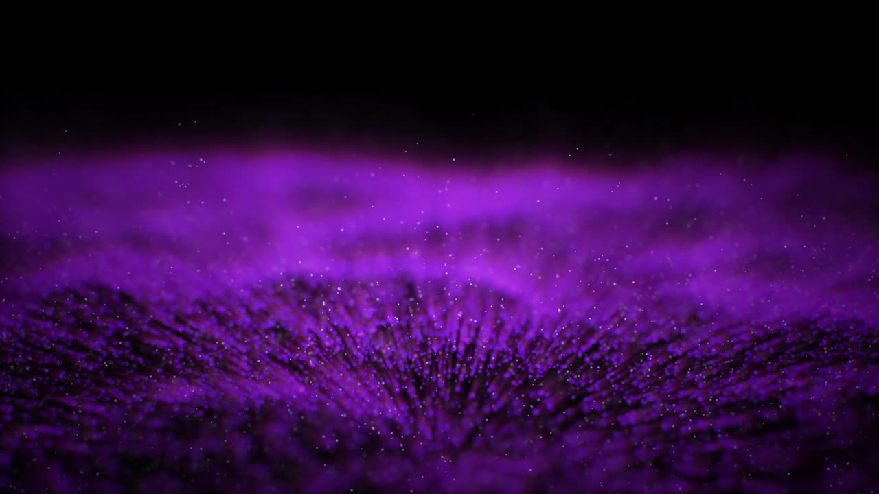 Abstract dynamic wave of particles in black. 3d animation