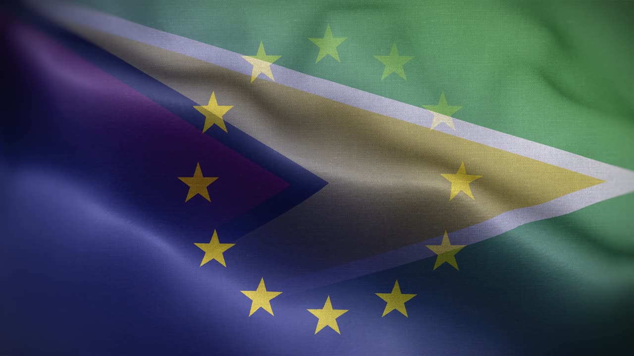 la bandera de la ue en bucle de fondo 4k