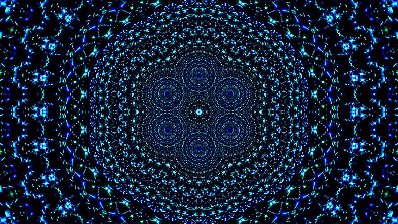 luz abstracta brillante que gobierna el color completo, caleidoscopio, fondo negro