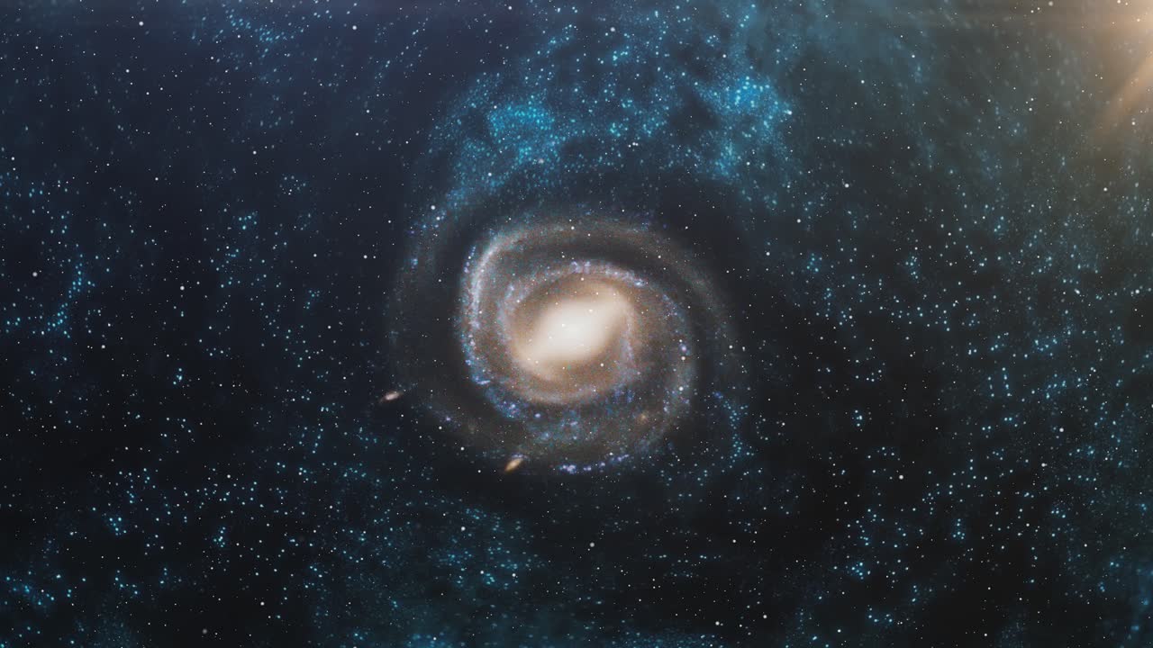 vuelo espacial 4k a la galaxia del remolino.