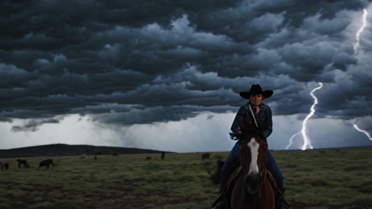 Cowgirl in a Storm