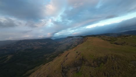 drone video over mountains in fiji