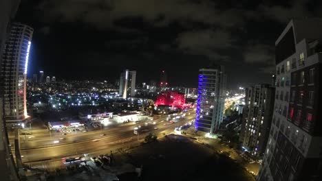 night of highway at big city