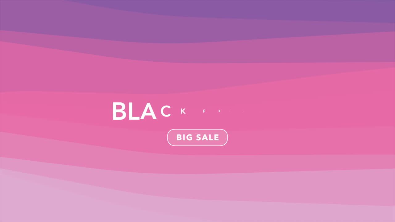 Moderne Black Friday og Stort Udsalg tekst med bølger på rød gradient