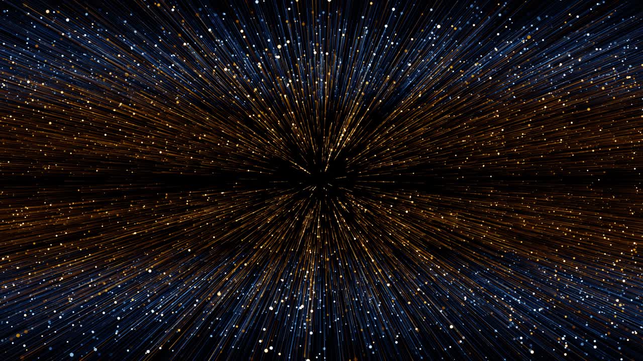 Particles blue orange event game trailer titles cinematic concert stage background loop