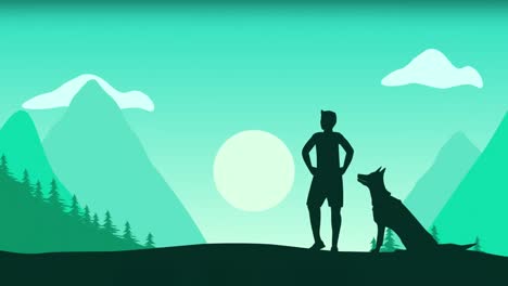 mountain adventure vacation animation