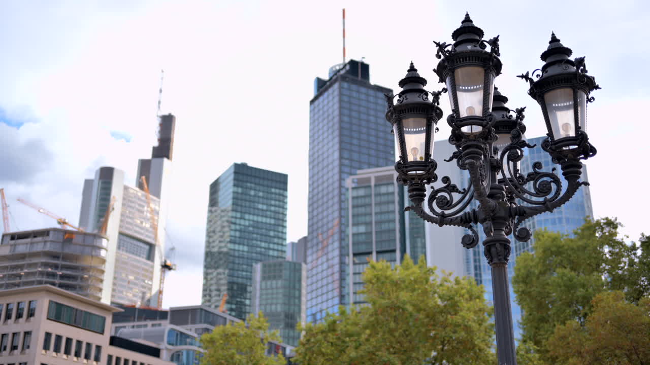 Frankfurt, Germany - November 13, 2022: View of the Four Frankfurt skyscraper project in the city