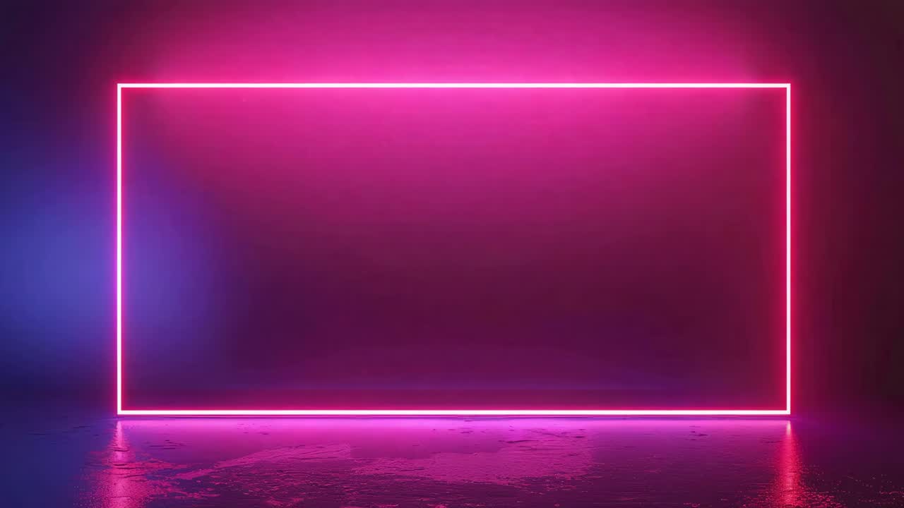 Neon Pink and Purple Frame Background