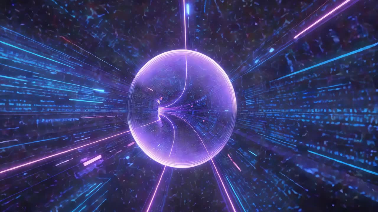 túnel digital abstracto y futurista