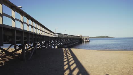 beach boardwalk dock. punta del este, uruguay