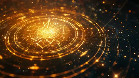 golden abstract circles