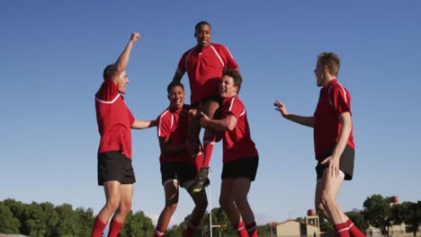 Rugby-players-celebrating-on-the-field