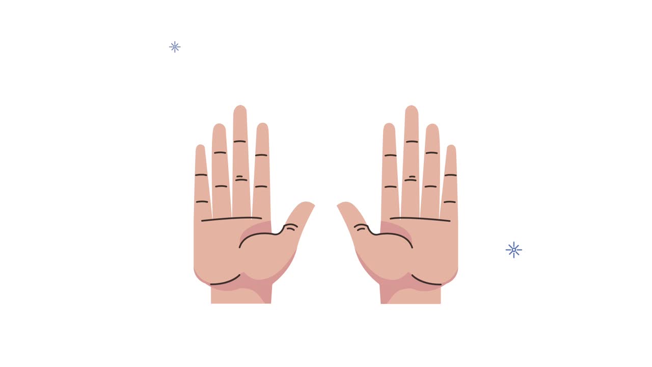 인간 손 정지 기호 애니메이션