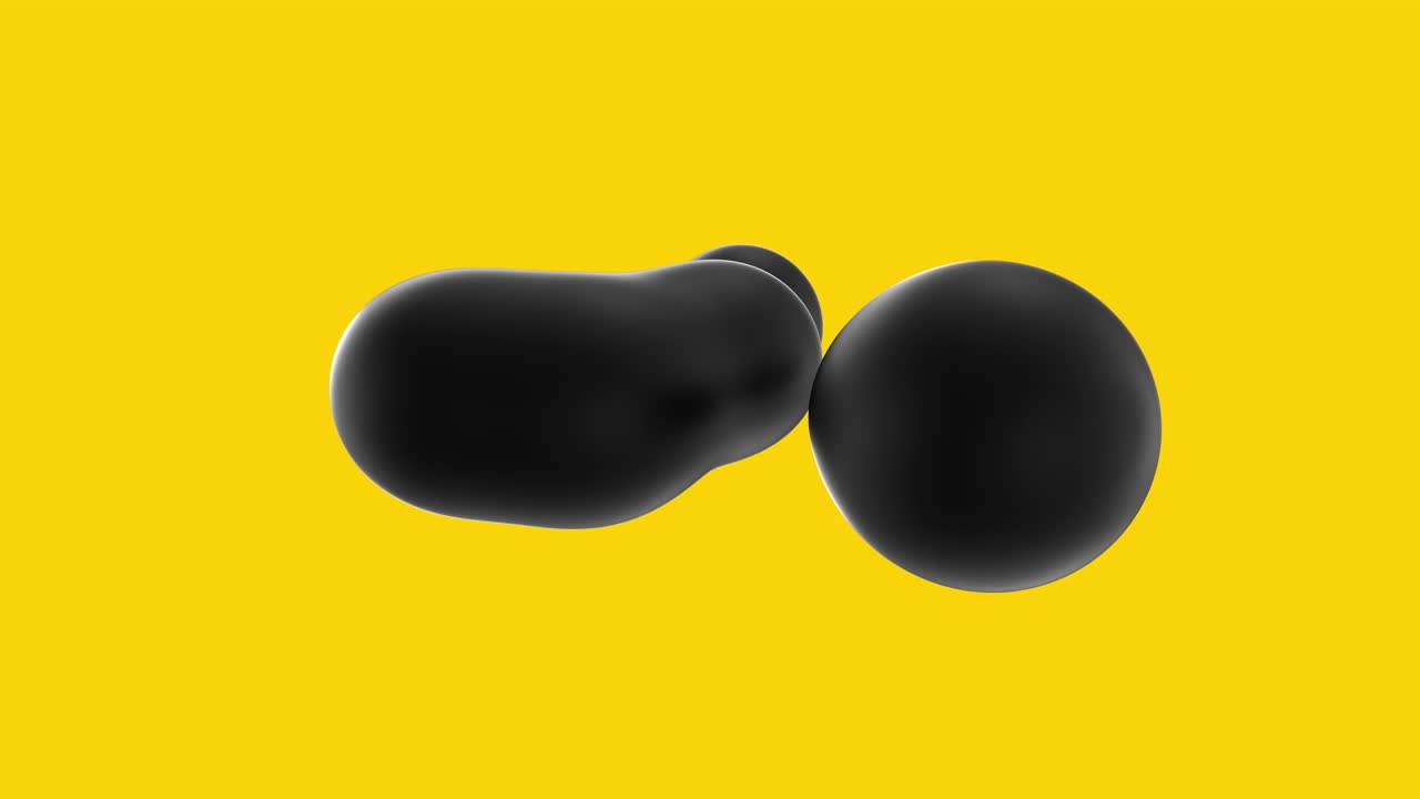 Black liquid metaball design bubble blob abstract