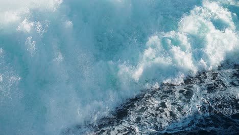 raging, splashing whitewater trails left by the passing catamaran ferry