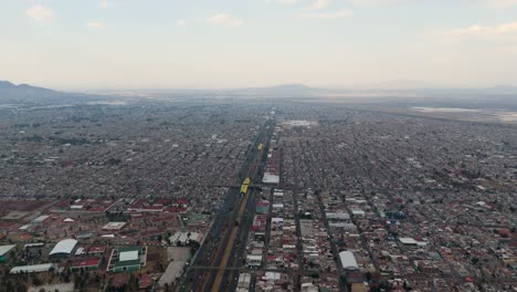 drone footage of ecatepec and its sprawling urban landscape