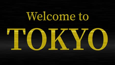 welcome to tokyo message text animation motion graphics