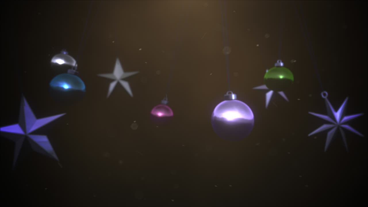 bolas de colores y copos de nieve