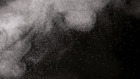 powder isolated on black background