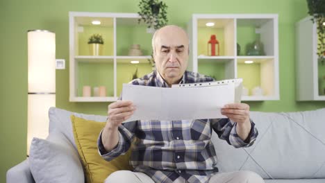 sick old man upset with test results.