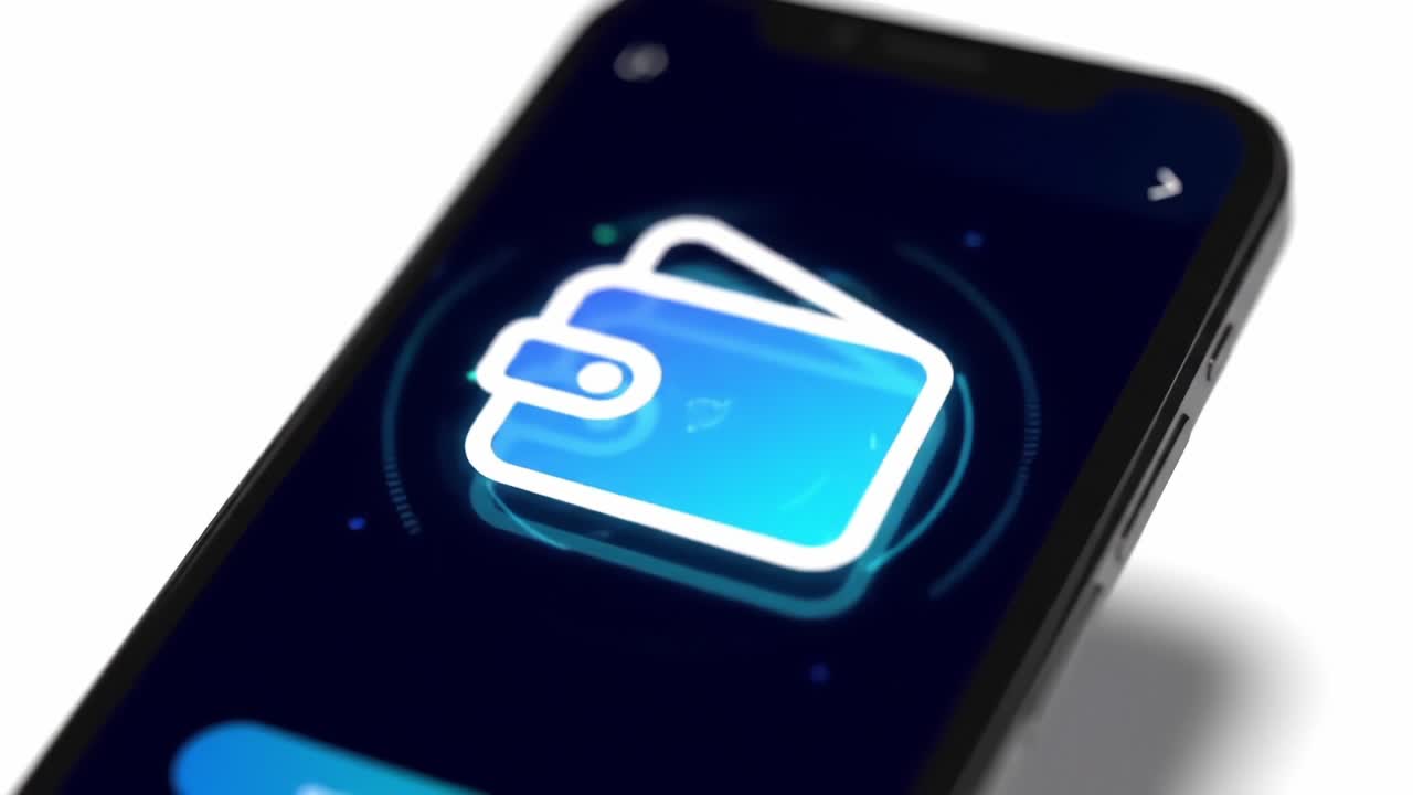 Exploring Digital Finance: A Smartphone Screen Transitioning from Video Playback to Wallet Interface, Highlighting Modern Financial Technology in Daily Life