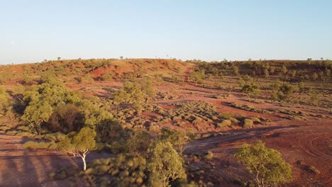 beautiful aerial shot of hills in the outback