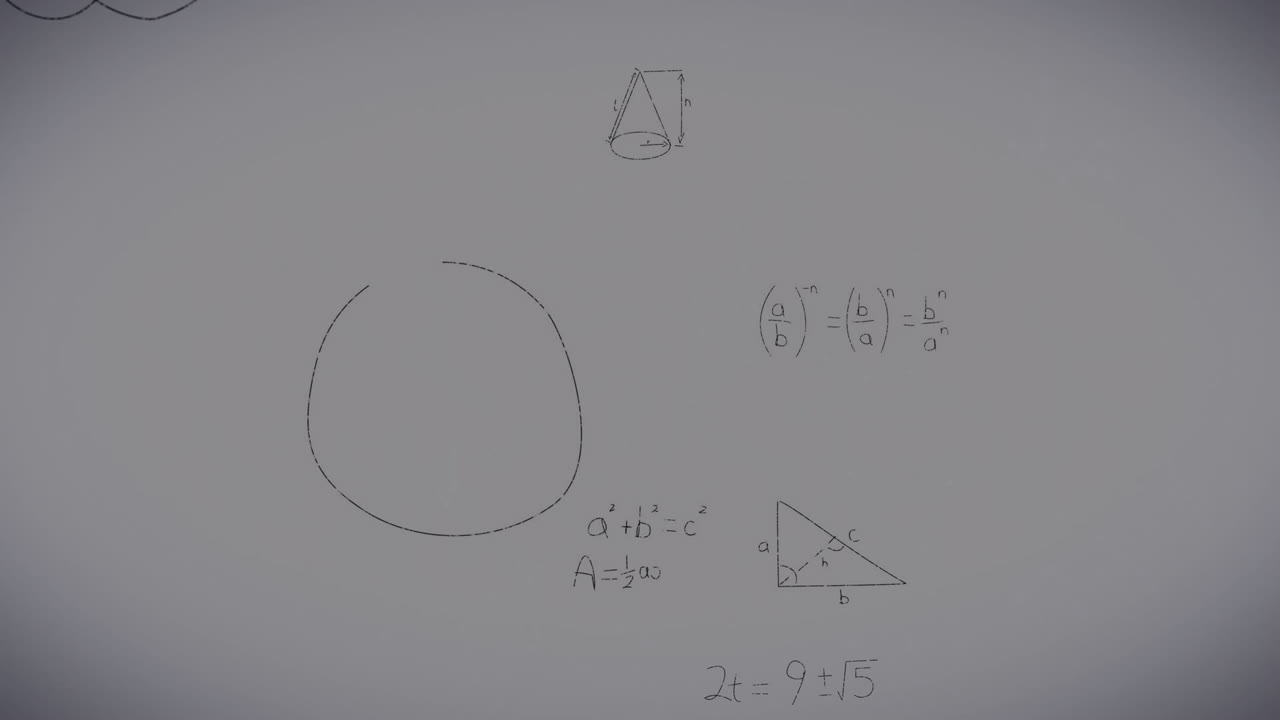 animación de ecuaciones matemáticas sobre estructuras químicas
