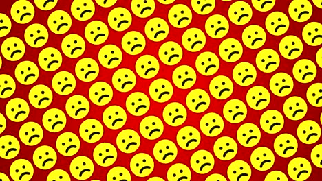 sonrisa triste emoción fondo rojo tráfico diagonal