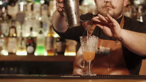 bartender making a cocktail