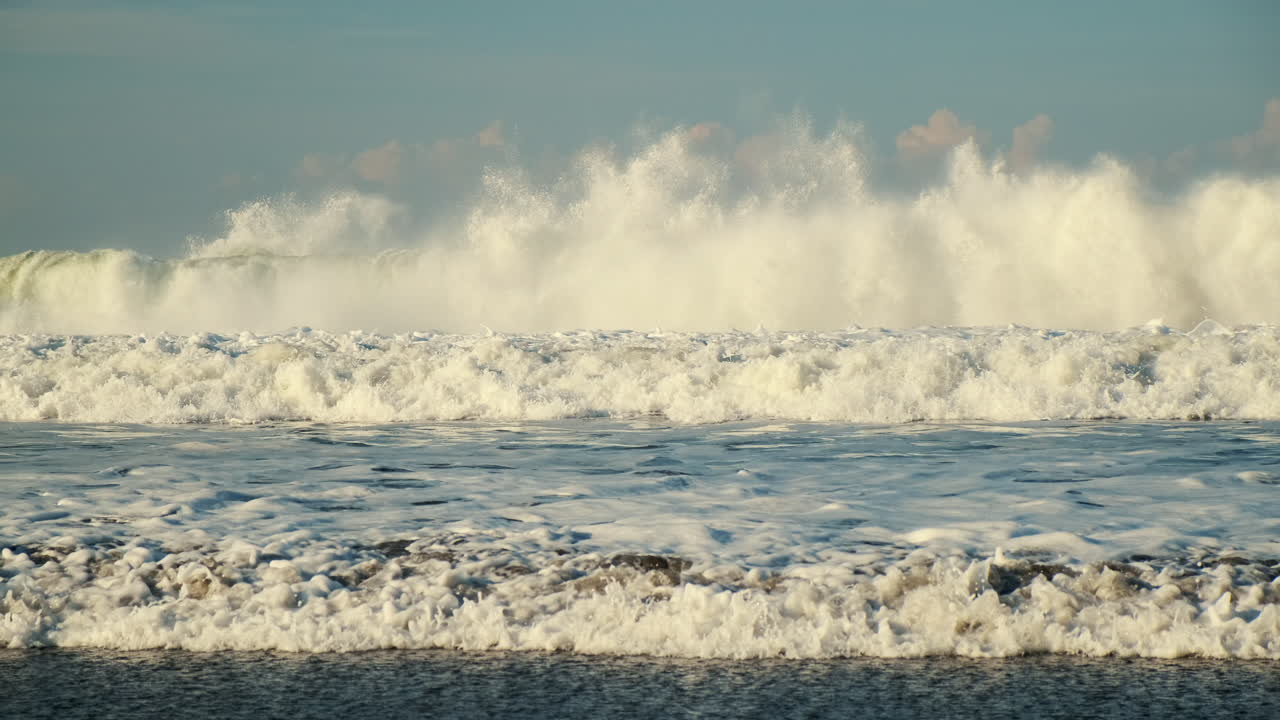 Powerful Ocean Waves at the Beach