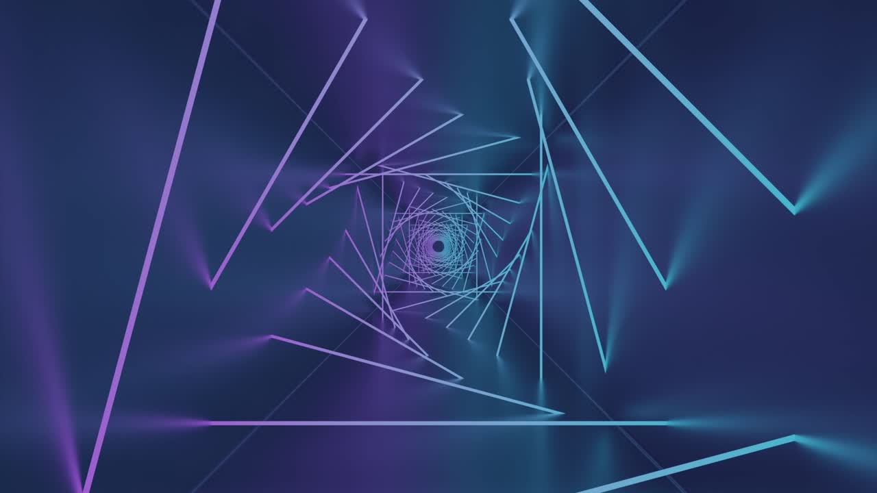 túnel 3d abstracto con luces de neón