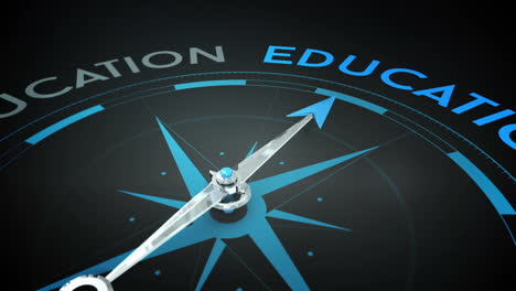 compass pointing to education