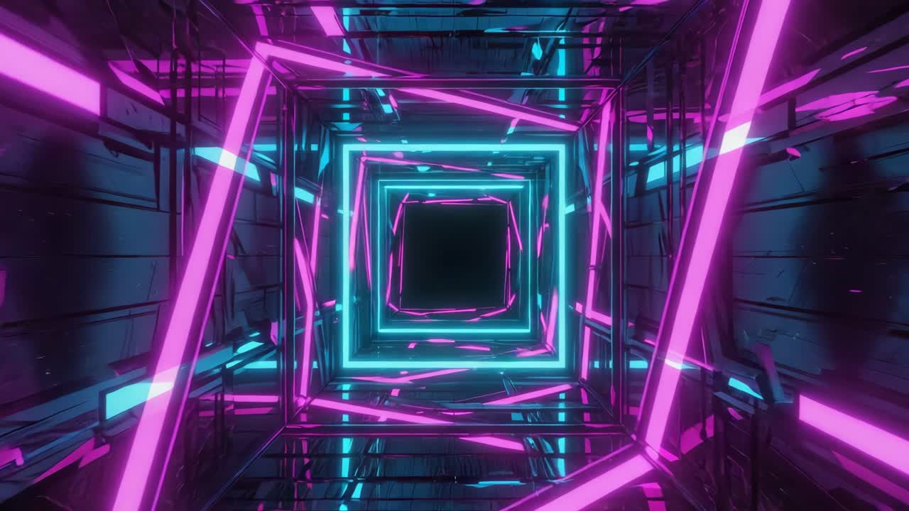 Abstract Tunnel al neon
