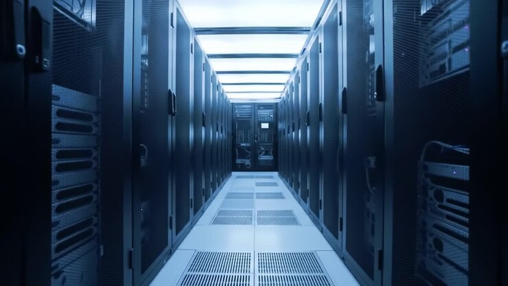Modern Data Center Interior