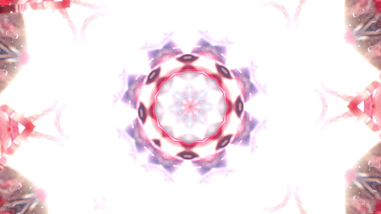 Abstract rossette-like kaleidoscope animated pattern