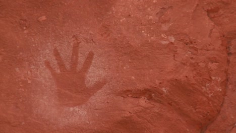 american indian handprints on a wall 2